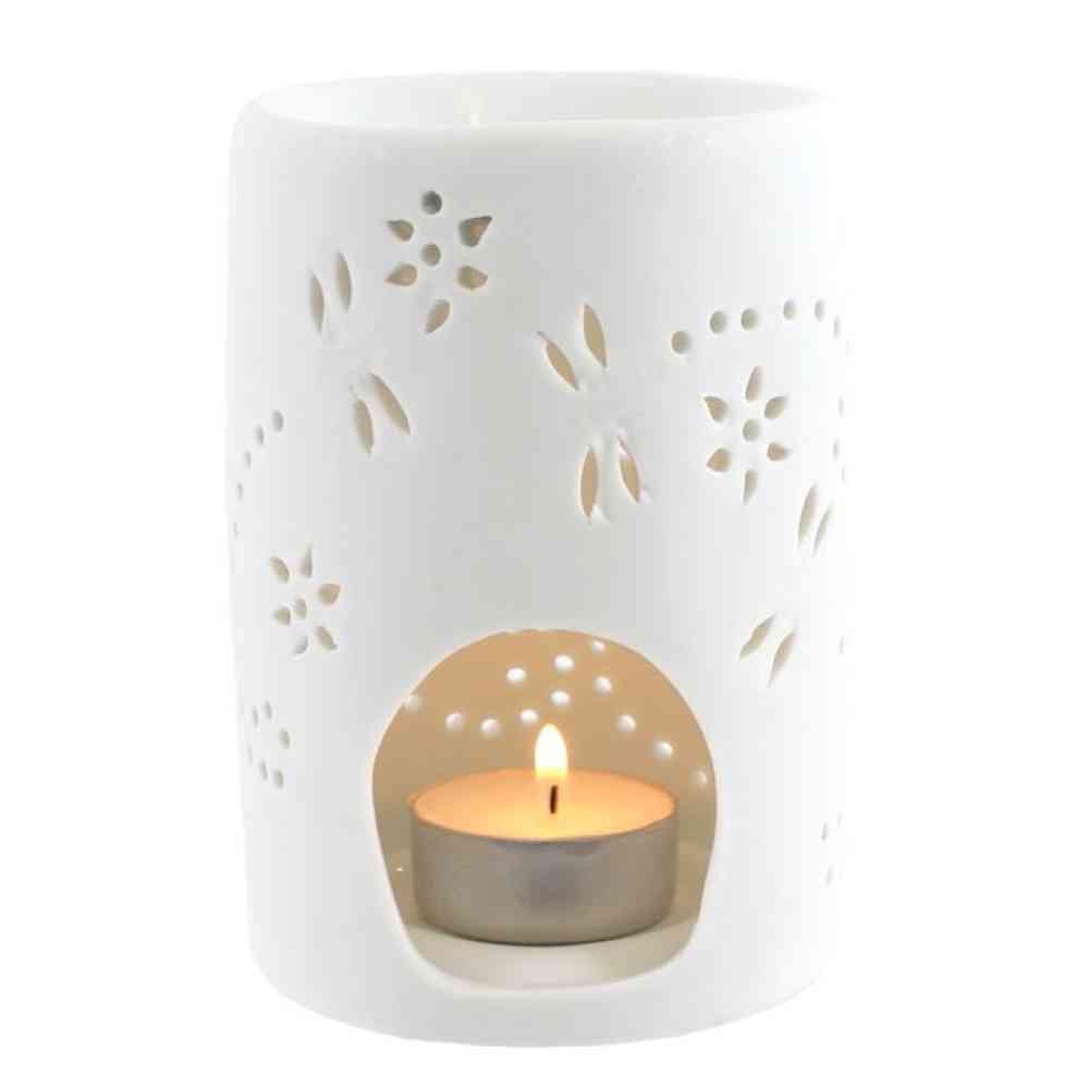 Something Different - Cut out dragonfly Oliebrander - Wit